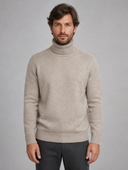 Heren Gebreide Coltrui met Slim Fit, vooraanzicht