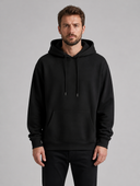 Heren Hoodie met Capuchon in Effen Kleur, vooraanzicht