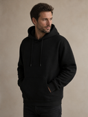 Heren Hoodie met Capuchon in Effen Kleur, driekwart aanzicht