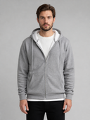 Heren Hoodie met Rits en Lange Mouwen, vooraanzicht