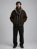 Heren Polar Fleece Jas in Losse Pasvorm, vooraanzicht