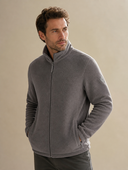 Heren Polar Fleece Jas voor Herfst en Winter, driekwart aanzicht