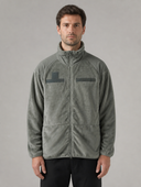 Man draagt heren Softshell Fleecejas met Volledige Rits, vooraanzicht