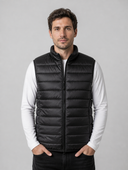 Heren Ultralichte Mouwloze Bodywarmer in Zwart - voorkant