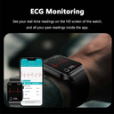 Smart watch ECG - VitalsTrack - Bloeddrukmeter - Lichaamstemperatuur