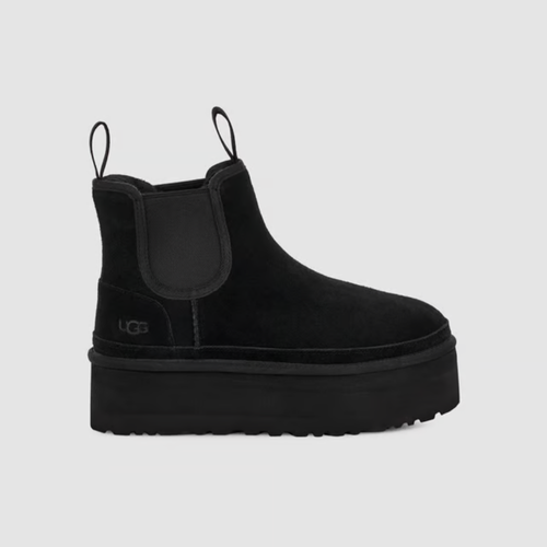 UGG Dames Neumel Chelsea Plateaulaarzen Zwart Suède, foto 1