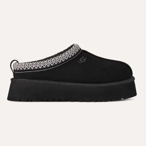 UGG Dames Tazz II Pantoffels Zwart Suède met Plateauzool, foto 1